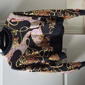 The Kooples Paris Baroque Cropped Sweatshirt